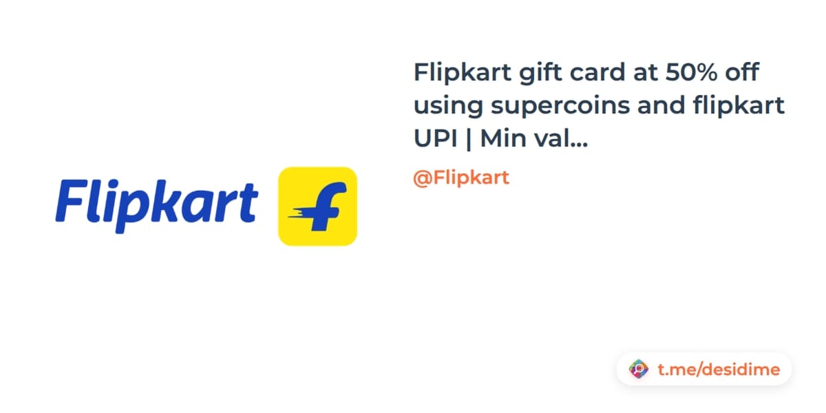 Flipkart Digital Gift Card