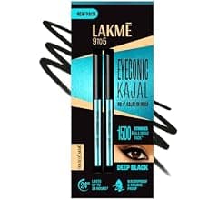LAKMÉ Eyeconic Black Kajal 0.35 g (Combo Pack of 2) Matte Kohl Liner in a Twist...