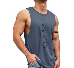 AUSK Men Polyester Vest || Gym Tshirt for Men || Karma Printed Sleeveless Regular...