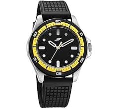 SF Sporty Black Dial Polyurethane Strap Watch for Men-7930PP22W/NT7930PP22W