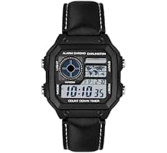 Carlington Endurance Series Digital Wrist Watches for Men with Transparent Case...
