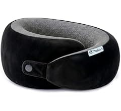 Billebon Memory Foam Neck Pillow with Cooling Gel, Snake Shape Travel Pillow with...