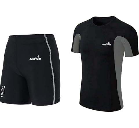 JUSTWIN Swimwear Half Sleeve T-Shirt and Shorts for Men & Women