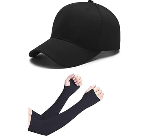 SELLORIA Brand Soft Cotton Adjustable Unisex Cap and HAND GLOVE Quick Drying Sun...