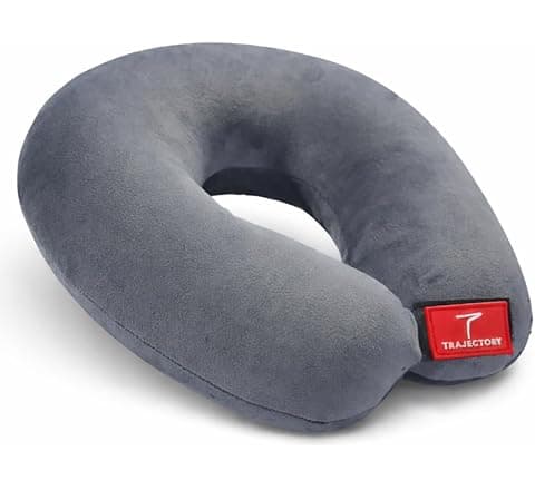 Trajectory® Travel Neck Pillow for Travelling and Sleeping in Airplane Flight,...