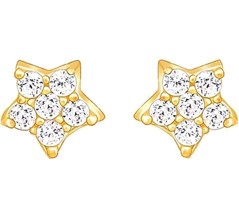 GIVA 925 Silver 18k Gold Plated Anushka Sharma Golden Star Constellation Studs |...