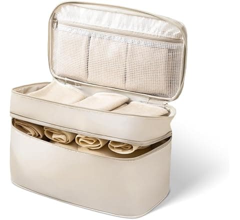 MAYCREATE Bra Organizer for Travel, Multi Layer Lingerie Pouch with Handle |...