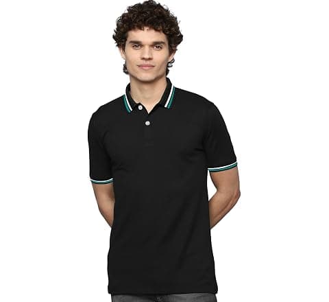 London Hills Men Cotton Regular Fit Half Sleeve Polo Neck T-Shirt