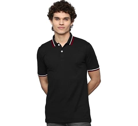 London Hills Men Cotton Regular Fit Half Sleeve Polo Neck T-Shirt
