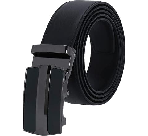 Labnoft Men's Auto Lock Vegan Leather Belt