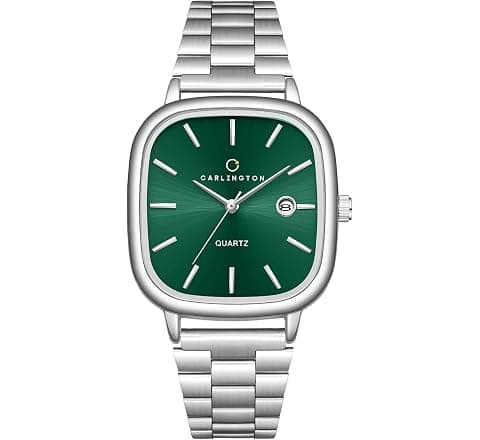 Carlington Classic Series Analog Men Wrist Watches with Stainless Steel Strap &...