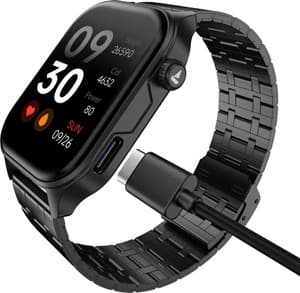 Boat Ultima Vogue 2 Type C 1 96 Amoled Display 1000 Nits Metal Body Smartwatch